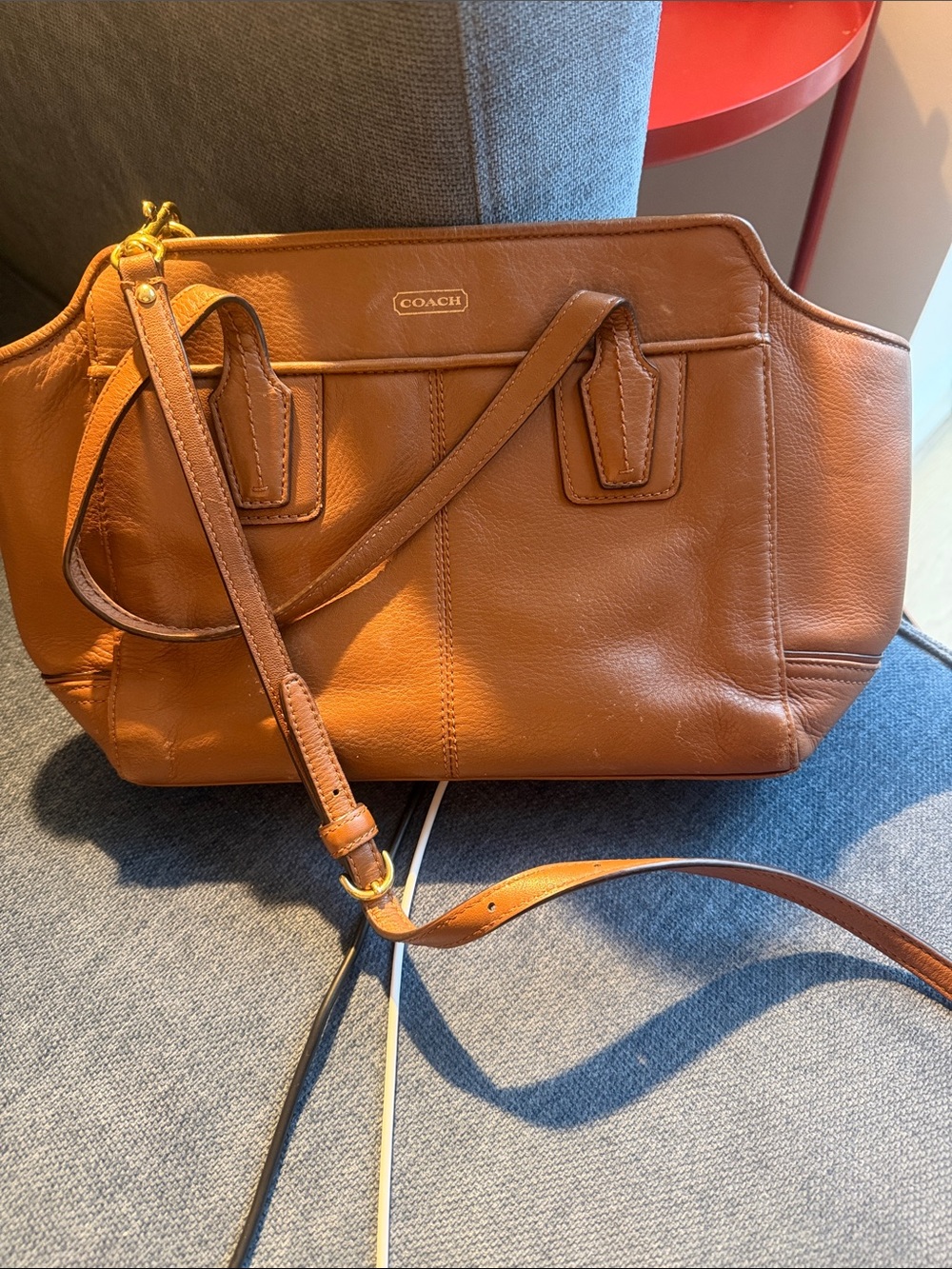COACH Brown Leather crossbody Bag with Adjustable Strap